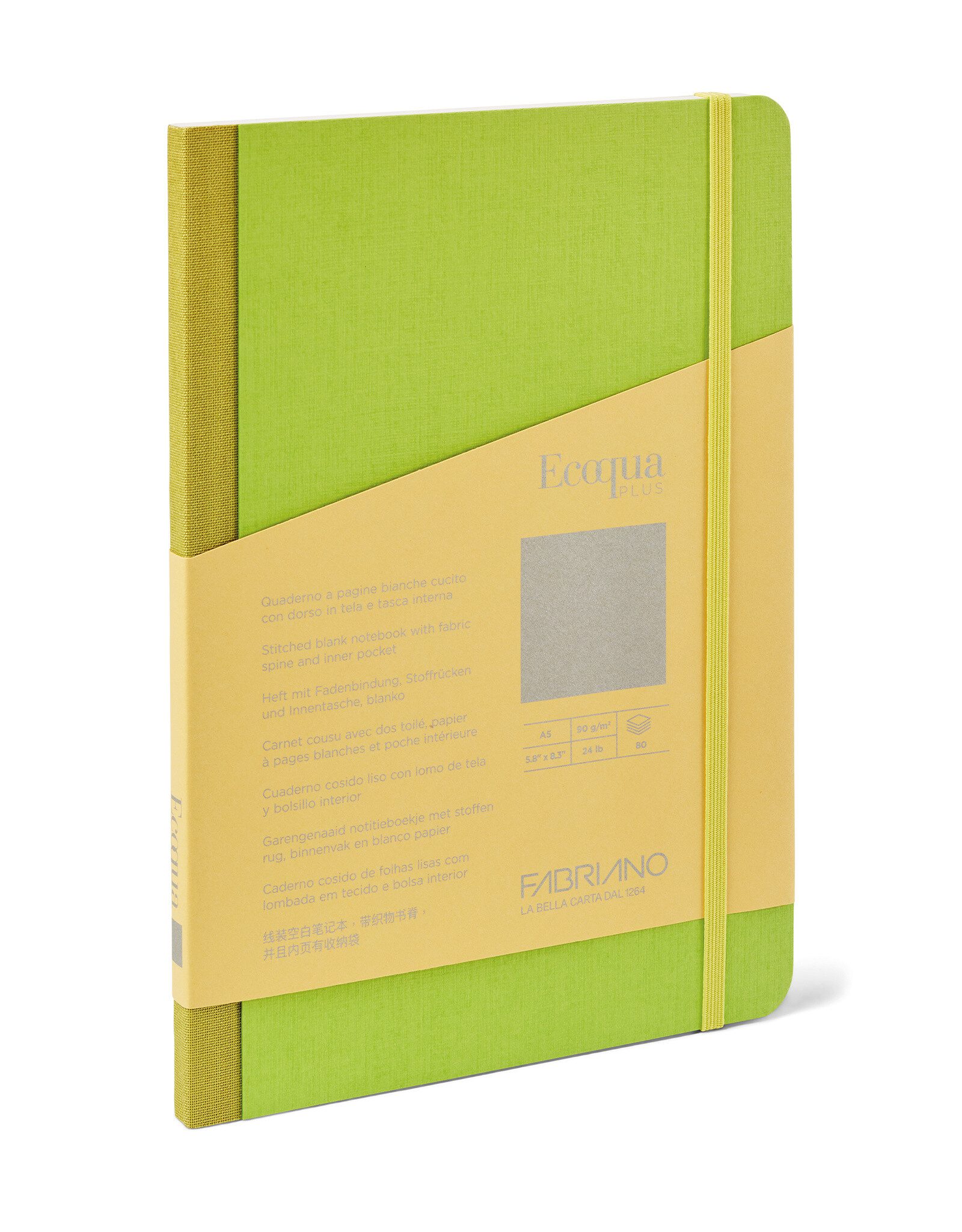 ecoqua-plus-fabric-bound-notebook-lime-a5-blank