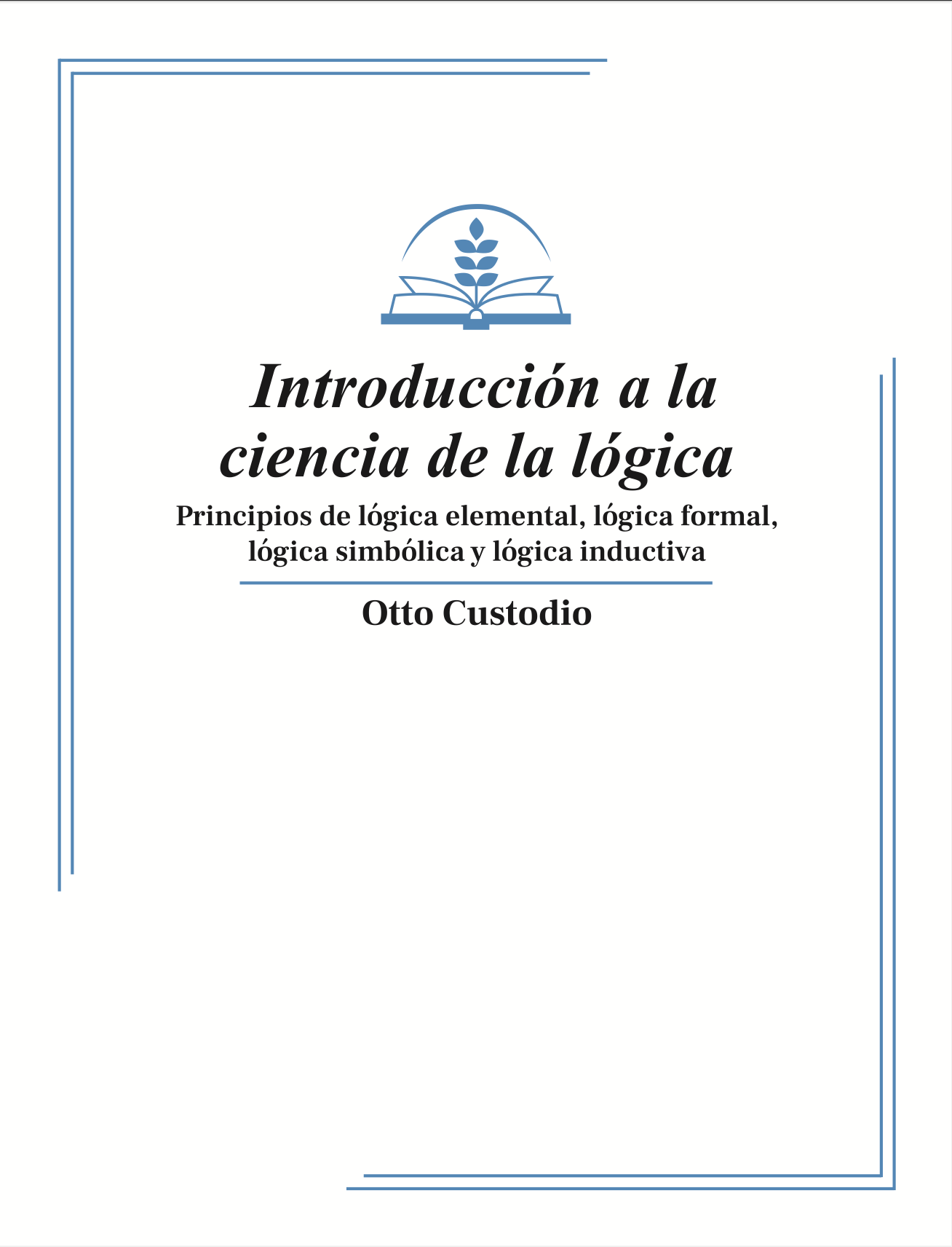 Introducción a la ciencia de la lógica