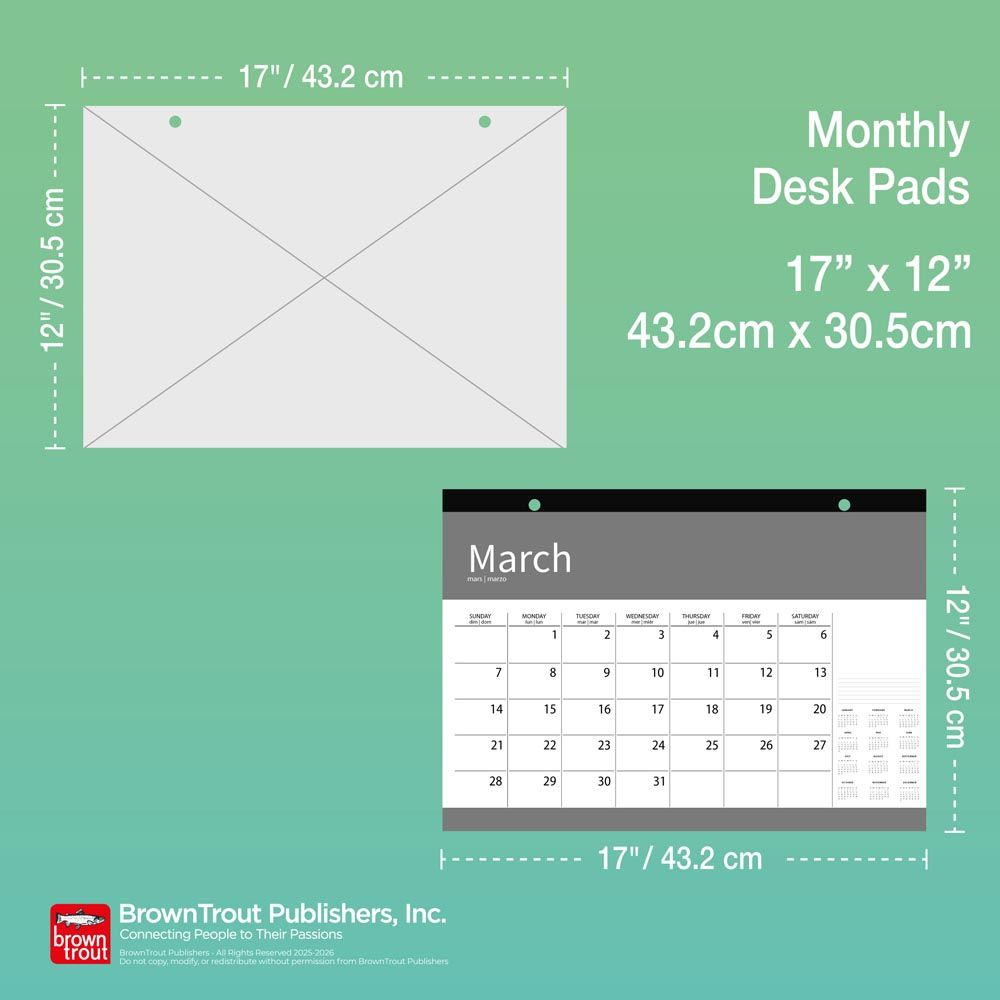 LARGE PRINT 2026 DESK PAD 17X12 - 151457 - Imagen 2