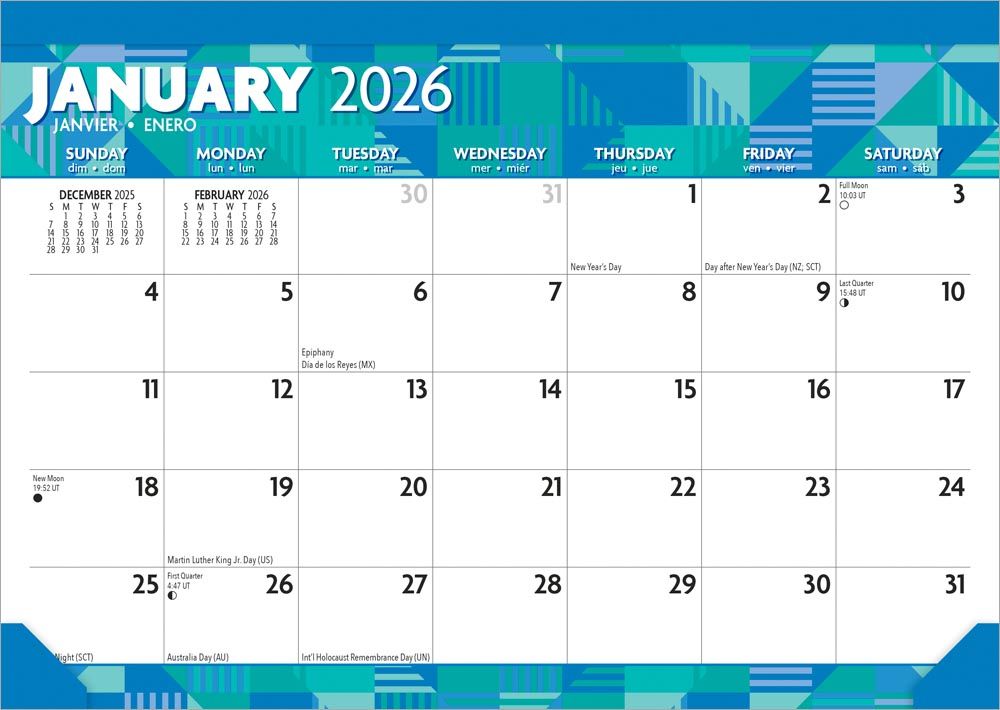 LARGE PRINT 2026 DESK PAD 17X12 - 151457
