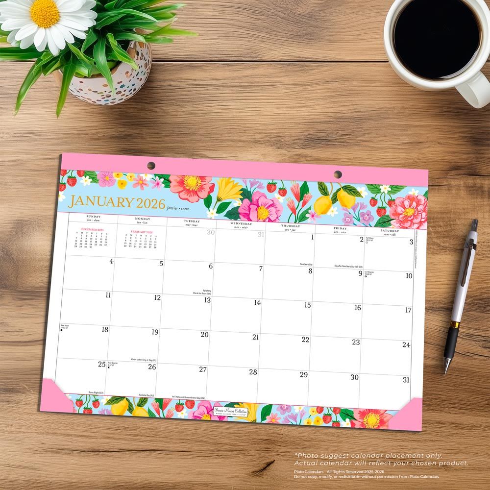 BONNIE MARCUS 2026 DESK PAD 15.5X11 PLATO - 151453 - Imagen 3