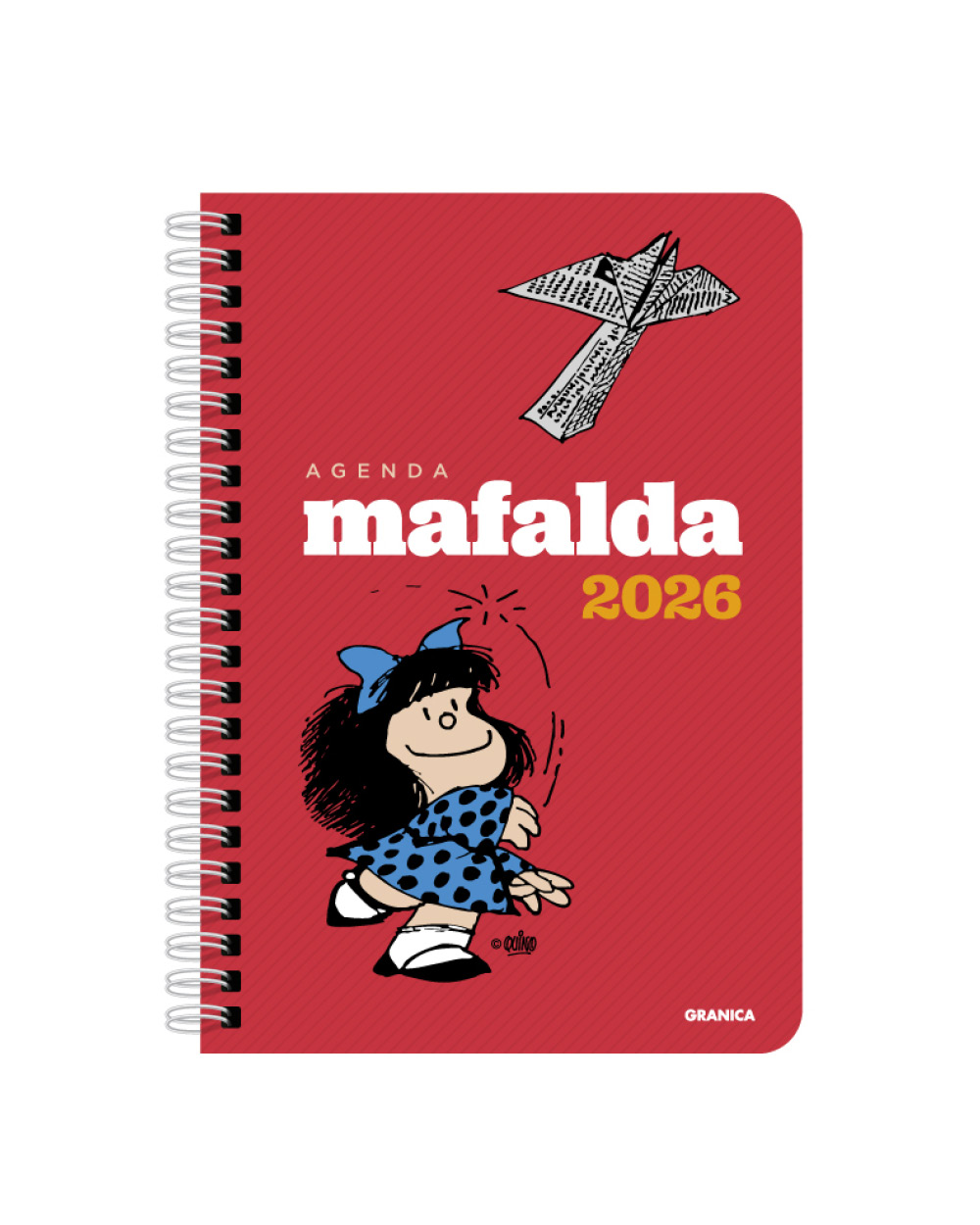 2026 AGENDA MAFALDA ANILLADA COLUMNAS ROJA - 153388