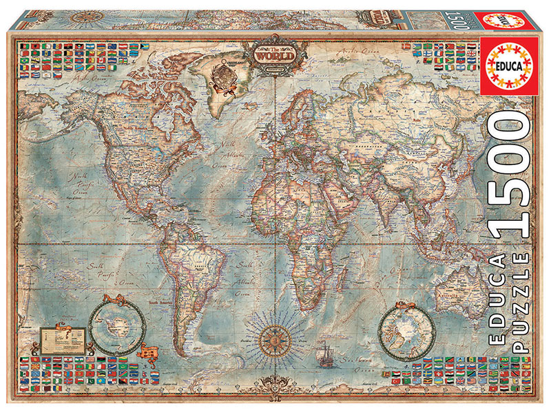 16005 1500 MUNDO, MAPA POLITO EL - 85803