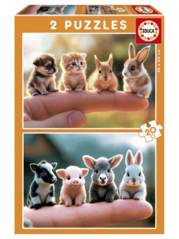 puzzle-bebes-animales-2x20-piezas